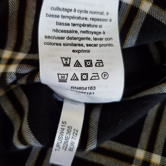 Tommy Hilfiger women's black plaid flannel button down size large - Picture 5 of 10